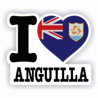 Aufkleber - I LOVE ANGUILLA