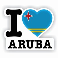Aufkleber - I LOVE ARUBA