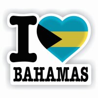 Aufkleber - I LOVE BAHAMAS