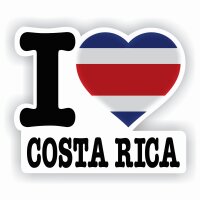 Aufkleber - I LOVE COSTA RICA