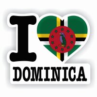 Aufkleber - I LOVE DOMINICA