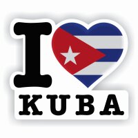 Aufkleber - I LOVE KUBA