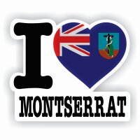 Aufkleber - I LOVE MONTSERRAT