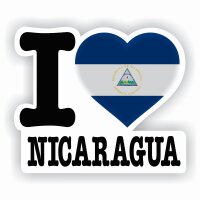 Aufkleber - I LOVE NICARAGUA