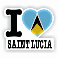 Aufkleber - I LOVE SAINT LUCIA