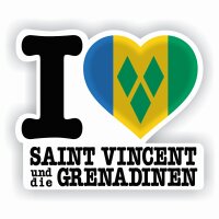 Aufkleber - I LOVE SAINT VINCENT & GRENADINEN