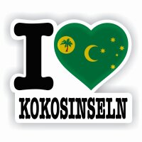Aufkleber - I LOVE KOKOSINSELN