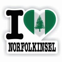 Aufkleber - I LOVE NORFOLKINSELN