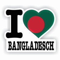 Aufkleber - I LOVE BANGLADESCH