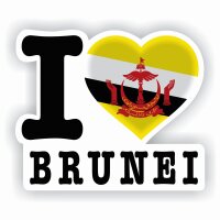 Aufkleber - I LOVE BRUNEI
