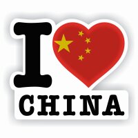 Aufkleber - I LOVE CHINA