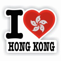 Aufkleber - I LOVE HONK KONG