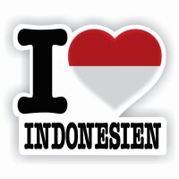 Aufkleber - I LOVE INDONESIEN