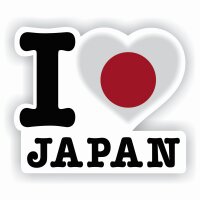 Aufkleber - I LOVE JAPAN