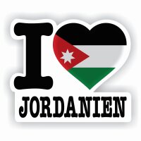 Aufkleber - I LOVE JORDANIEN