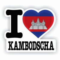 Aufkleber - I LOVE KAMBODSCHA