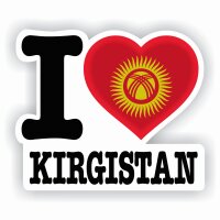 Aufkleber - I LOVE KIRGISTAN