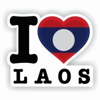 Aufkleber - I LOVE LAOS