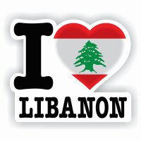 Aufkleber - I LOVE LIBANON
