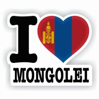 Aufkleber - I LOVE MONGOLEI