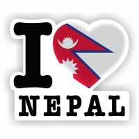 Aufkleber - I LOVE NEPAL