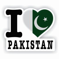 Aufkleber - I LOVE PAKISTAN