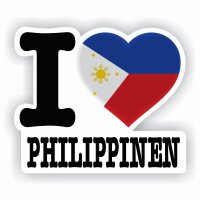 Aufkleber - I LOVE PHILIPPINEN