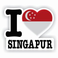 Aufkleber - I LOVE SINGAPUR