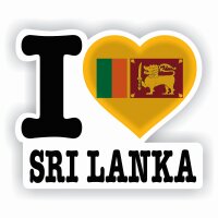 Aufkleber - I LOVE SRI LANKA