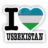 Aufkleber - I LOVE USBEKISTAN