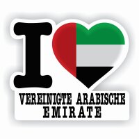 Aufkleber - I LOVE VEREINIGTE ARABISCHE EMIRATE