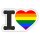 Aufkleber - I LOVE LGBTQ