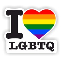 Aufkleber - I LOVE LGBTQ