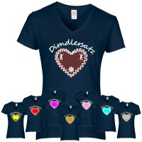 T-Shirt - DIRNDLERSATZ - mit Herz / navy