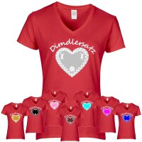 T-Shirt - DIRNDLERSATZ - mit Herz / rot