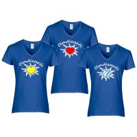 T-Shirt - DIRNDLERSATZ - mit Edelweiß / blau