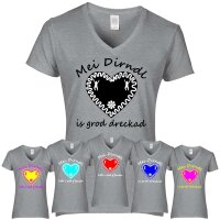 T-Shirt - MEI DIRNDL...- Herz / grau