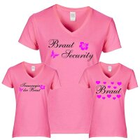 JGA - Shirt - Braut / Brautsecurity - rosa