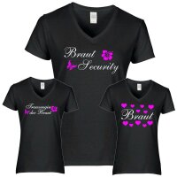 JGA - Shirt - Braut / Brautsecurity - schwarz
