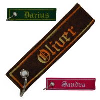 Schlüsselband "Wunschname" bestickt