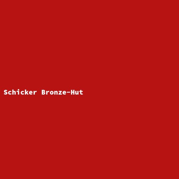 Schicker Bronze-Hut