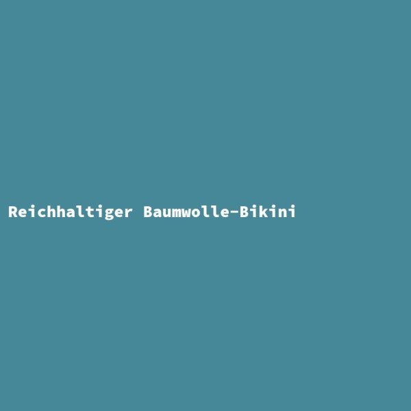 Reichhaltiger Baumwolle-Bikini