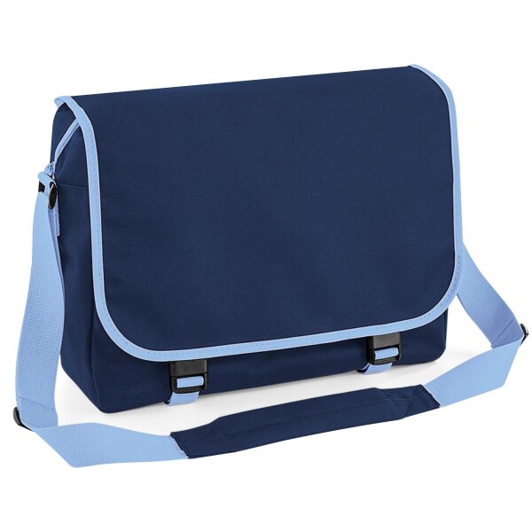 BAGBASE Messenger-Bag French Navy / Sky Blue