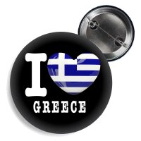 Button - I LOVE GREECE -
