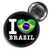Button - I LOVE BRAZIL -
