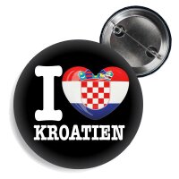 Button - I LOVE KROATIEN -