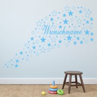 Wandtattoo - 120 STERNE - mit Wunschname