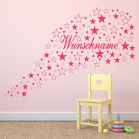 Wandtattoo - 120 STERNE - mit Wunschname