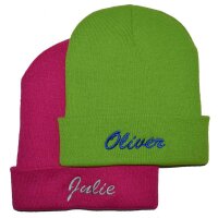 Wintermütze mit Vorname bestickt