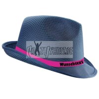 Trilby "Mafia" mit Wunschaufdruck (navy)